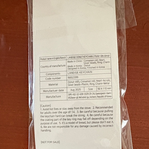 LANEIGE Pink and Brown Donut Key Holder brand new - Picture 2 of 2